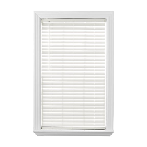 Better Homes & Gardens 2" Cordless Faux Wood Horizontal Blinds, Antique White, 29x64