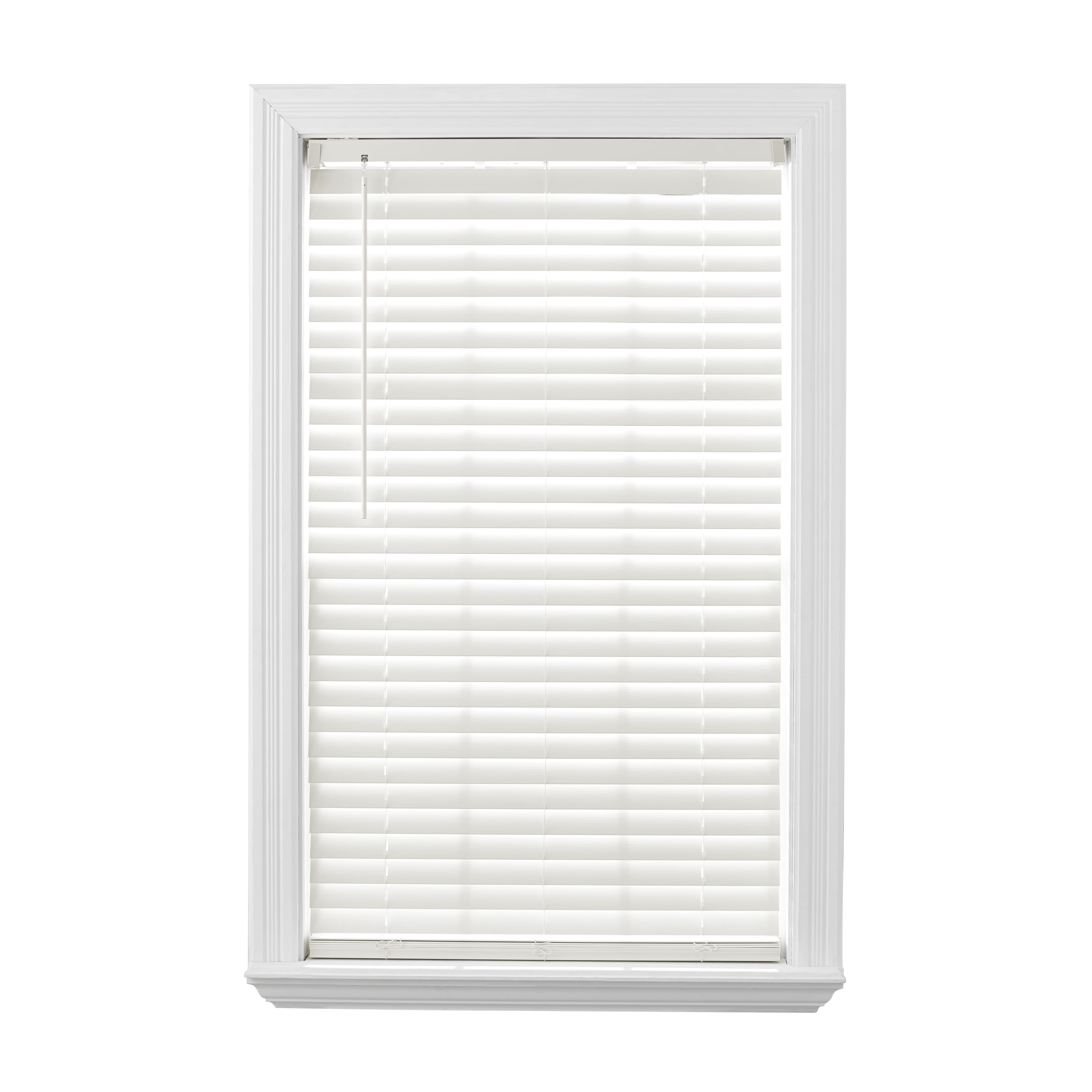 Better Homes & Gardens 2" Cordless Faux Wood Horizontal Blinds, Antique White, 32" W x 64" L