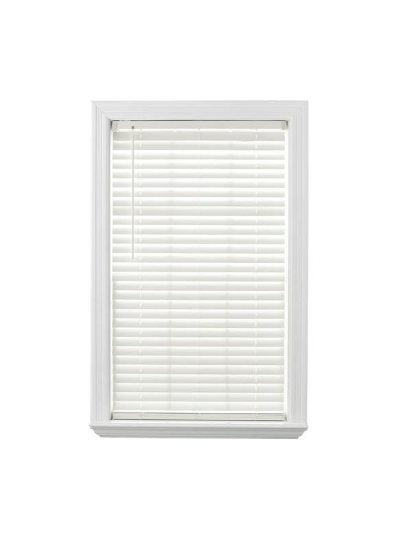Better Homes & Gardens 2" Cordless Faux Wood Horizontal Blinds, Antique White, 35x64
