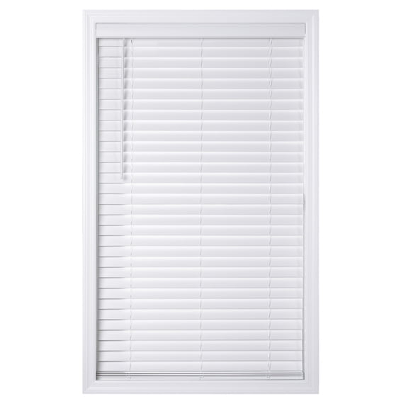 Better Homes & Gardens 2” Cordless Faux Wood Horizontal Blinds, White, 31.5" x 36"