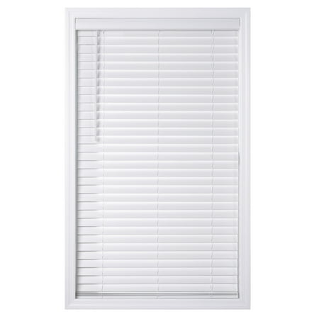 better homes & gardens 2" cordless faux wood horizontal blinds, white, 35" w x 72" l