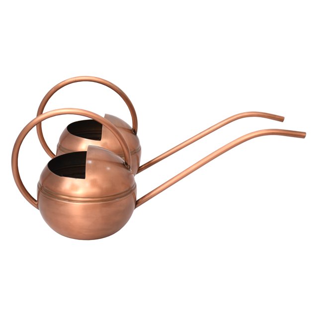 Better Homes & Gardens 2 Count Metal Watering Cans Copper finish, 7.25 inch