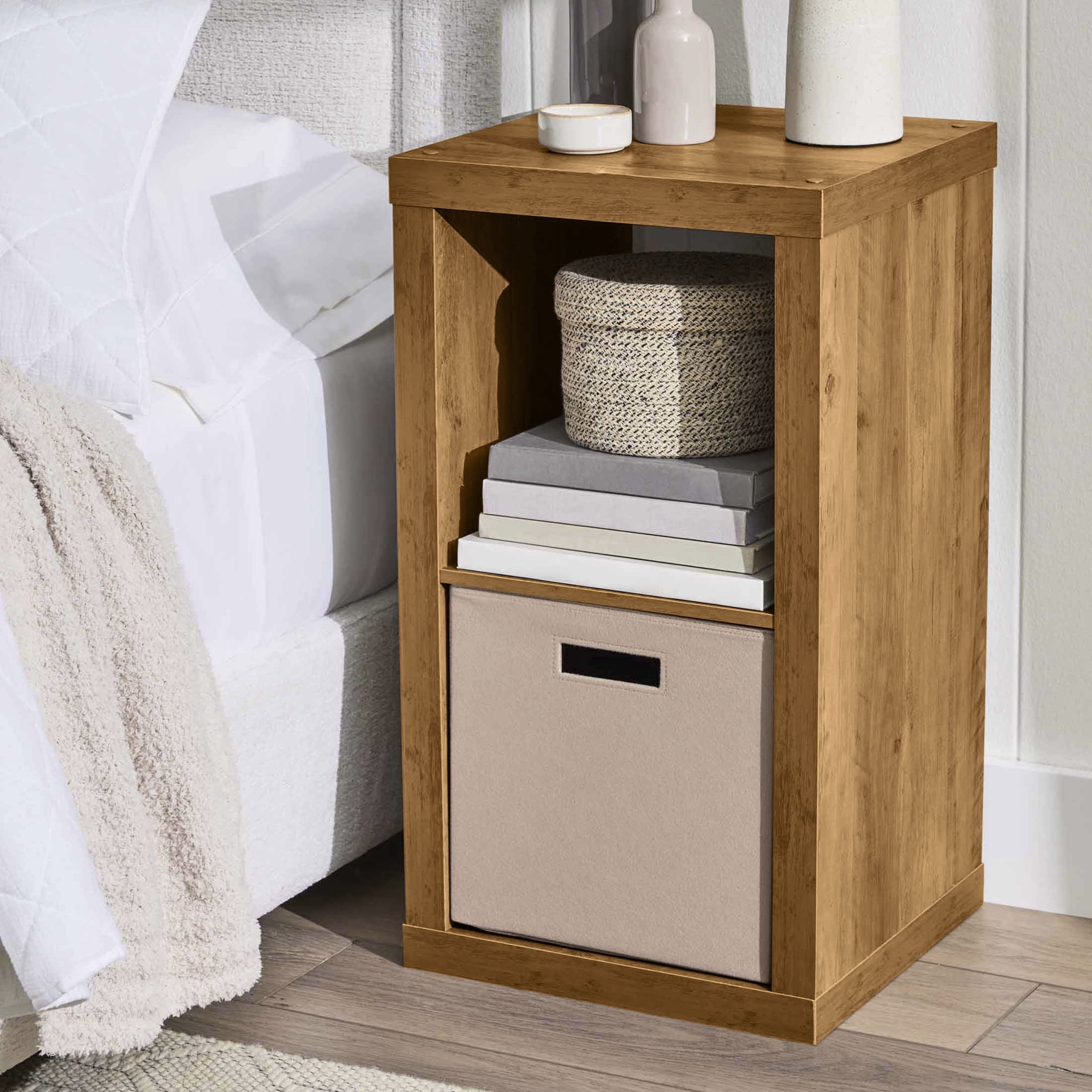 Better Homes & Gardens 2Cube Storage Organizer, Light Honey  (图1)