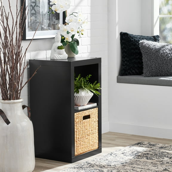 Better Homes & Gardens 2 Cube Storage Organizer, Solid Black