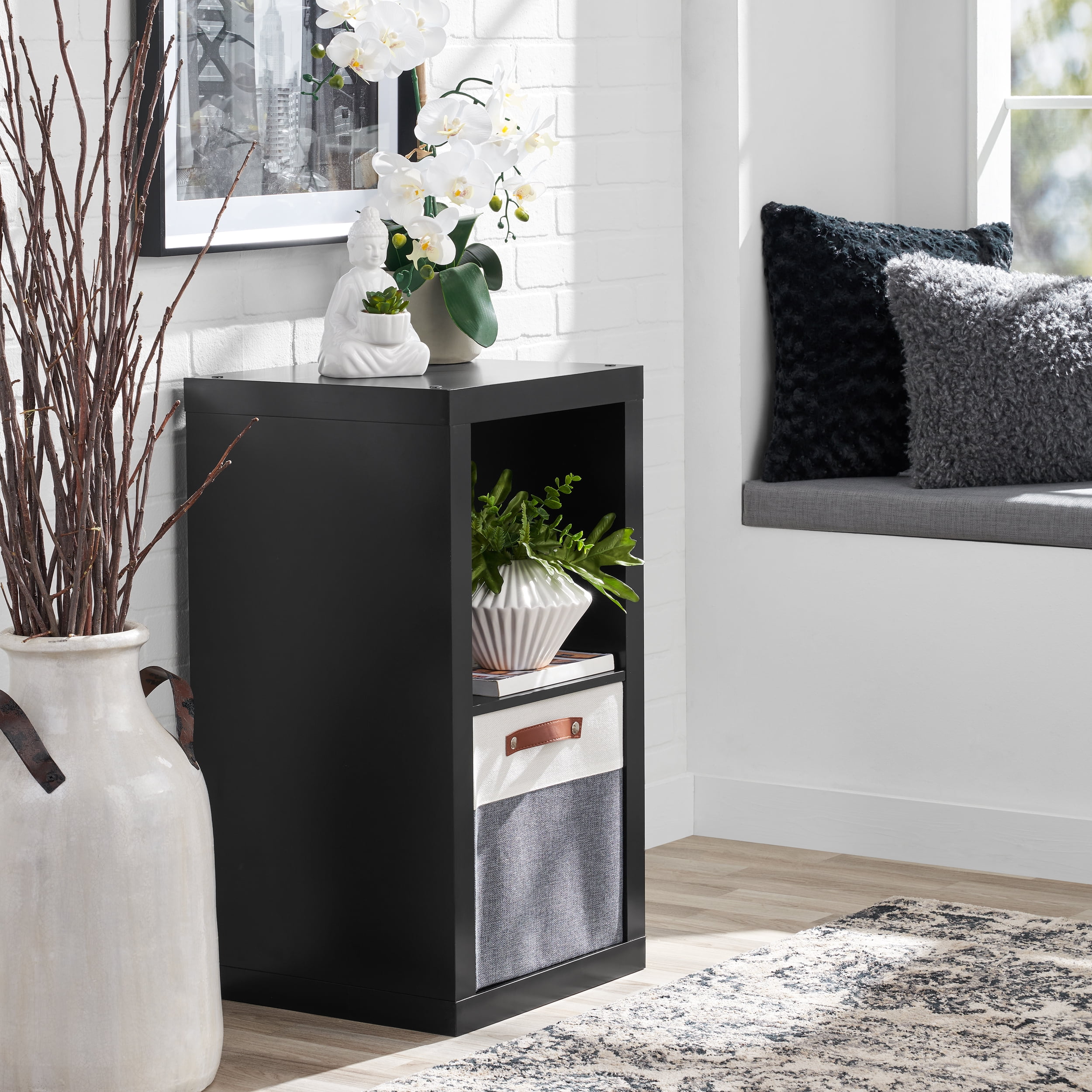 Better Homes & Gardens 2Cube Storage Organizer, White Texture