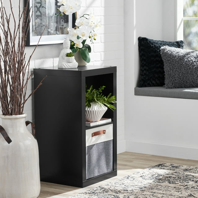 Better Homes & Gardens 2Cube Storage Organizer, Solid Black