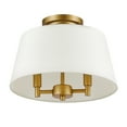 thumbnail image 1 of Better Homes & Gardens 2-Light Flush Mount Burnished Brass with Bulb, 1 of 8