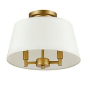 Better Homes & Gardens 2-Light Flush Mount Burnished Brass with Bulb