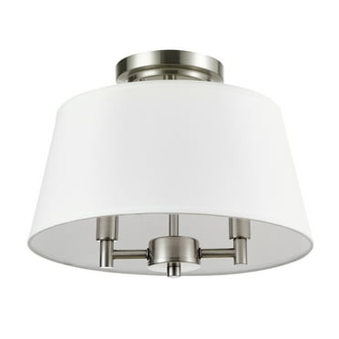 Better Homes & Gardens 2-Light Flush Mount Satin Nickel with Bulbs