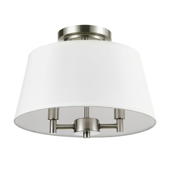 Better Homes & Gardens 2-Light Flush Mount Satin Nickel with Bulbs