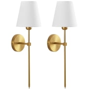Better Homes & Gardens Contemporary Indoor 2-Pack Convertible LED Sconce Table Lamp, Gold