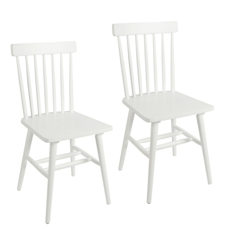 Better Homes Gardens 2 Pack Gerald White Wood Dining Chairs