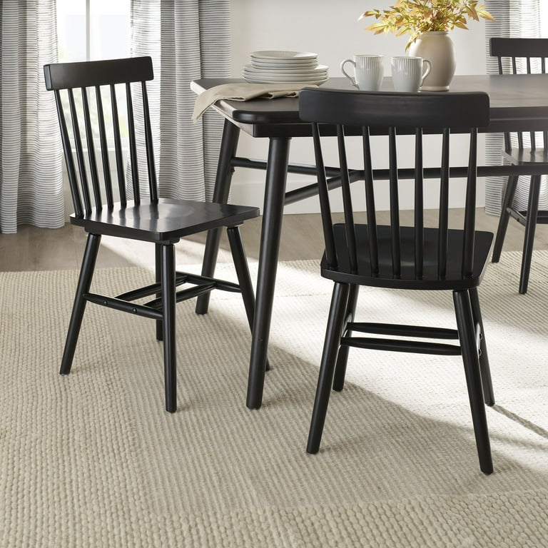 Better Homes Gardens 2-Pack Indoor Black Gerald Dining Chairs