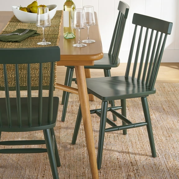 Better Homes & Gardens 2-Pack Indoor Green Gerald Dining Chairs