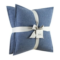Better Homes & Gardens 2-Pack Linen Pillows, 20"x20" Indigo