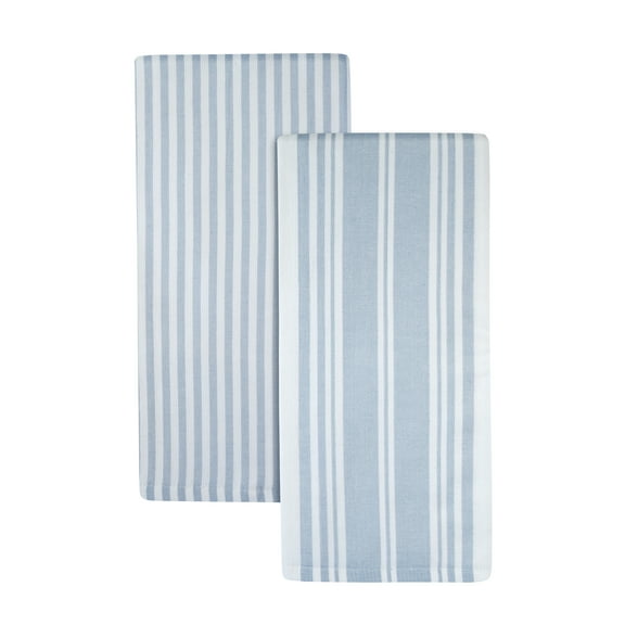 Better Homes & Gardens 2 Piece Culinary Kitchen Towel, Blue Linen