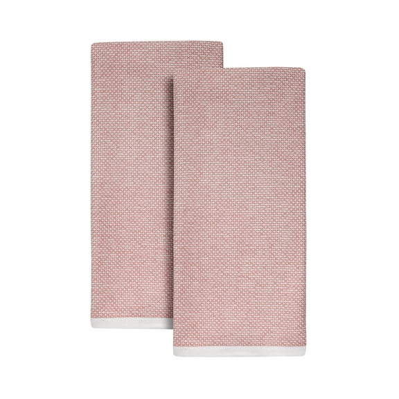 Better Homes & Gardens 2 Piece Flat Woven Kitchen Towel, Old Rose