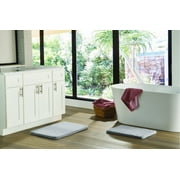 Better Homes & Gardens Silver Faux Rabbit Fur Bath Rug Set, 2-Piece, 17" x 24" & 20" x 30"