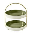 thumbnail image 1 of Better Homes & Gardens 2-Tone 2-Tier Serving Tray Stand - Green, 1 of 5