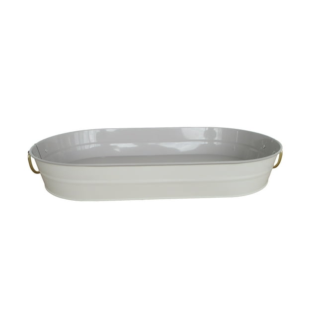Better Homes & Gardens 2-Tone Galvanized Oval Tray