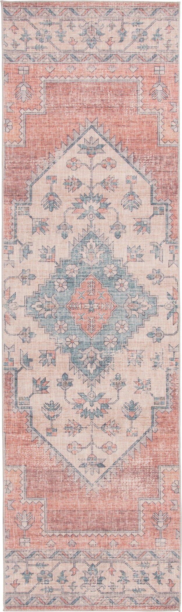 Better Homes & Gardens 2' x 7' Rust Persian Medallion Indoor Runner Rug