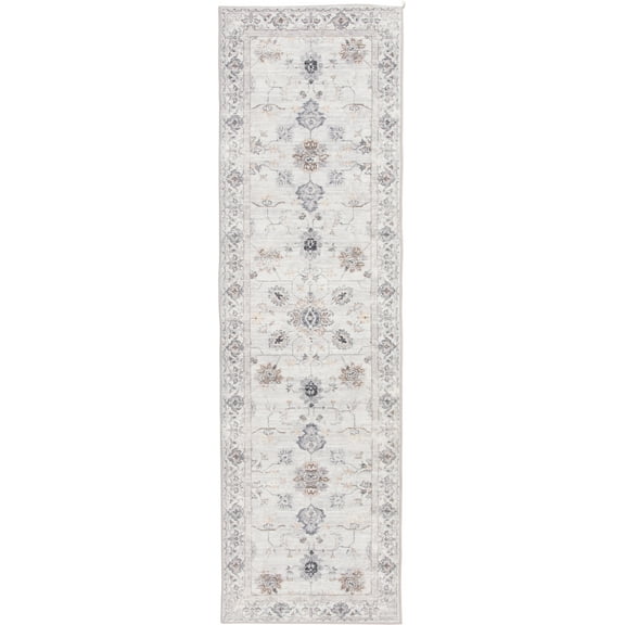 Better Homes & Gardens Persian Blooms Ivory Faux Fur Indoor Runner Rug, 2'x7'