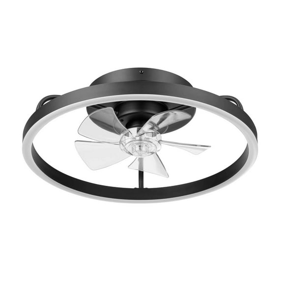 Better Homes & Gardens 20" Black Modern Ceiling Fan Fandelier with Color Changing Light, 5 Blades & Remote