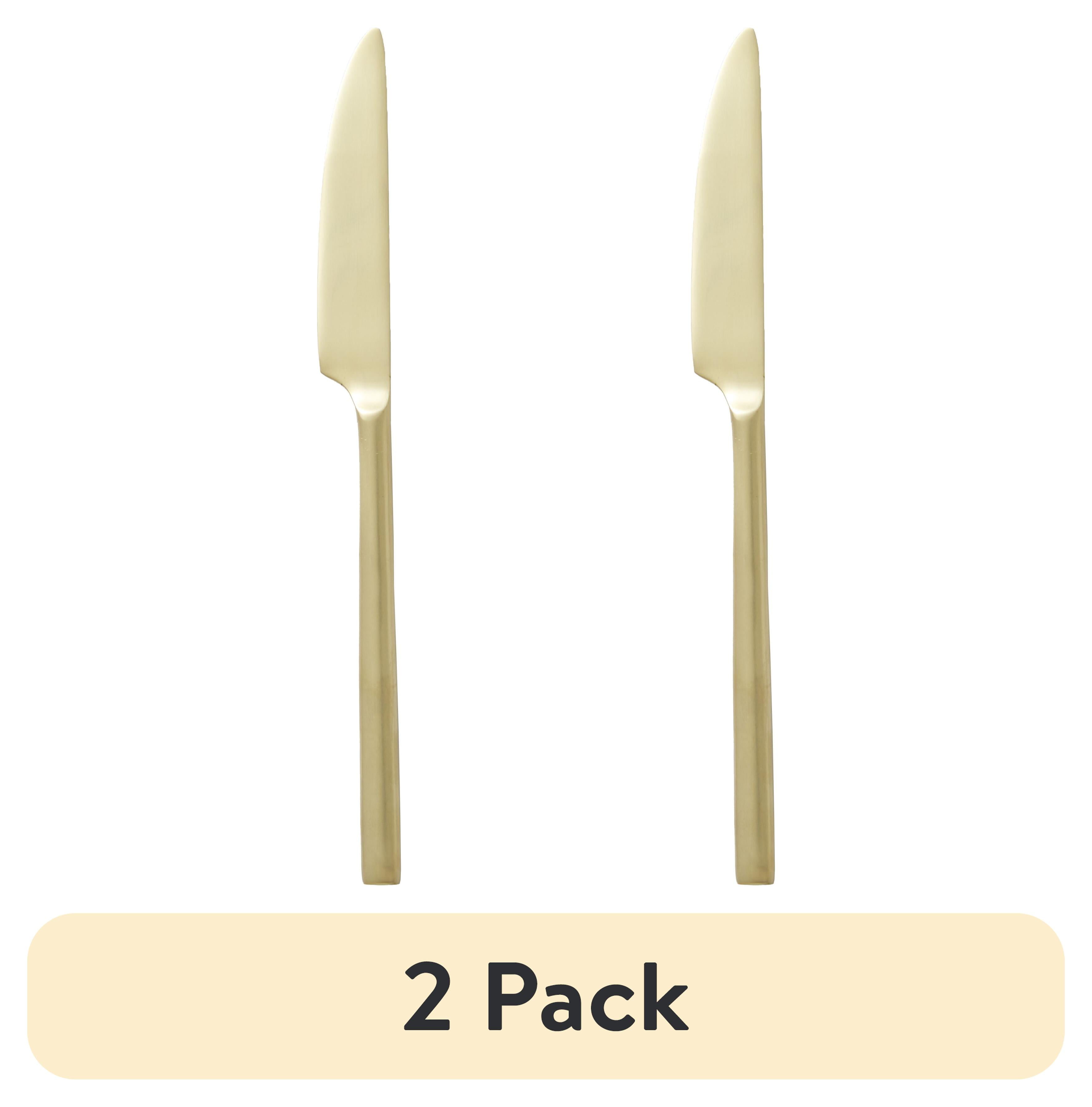 (2 pack) Better Homes & Gardens 20 Piece Gold Stainless Steel Flatware Set (Service for 4)