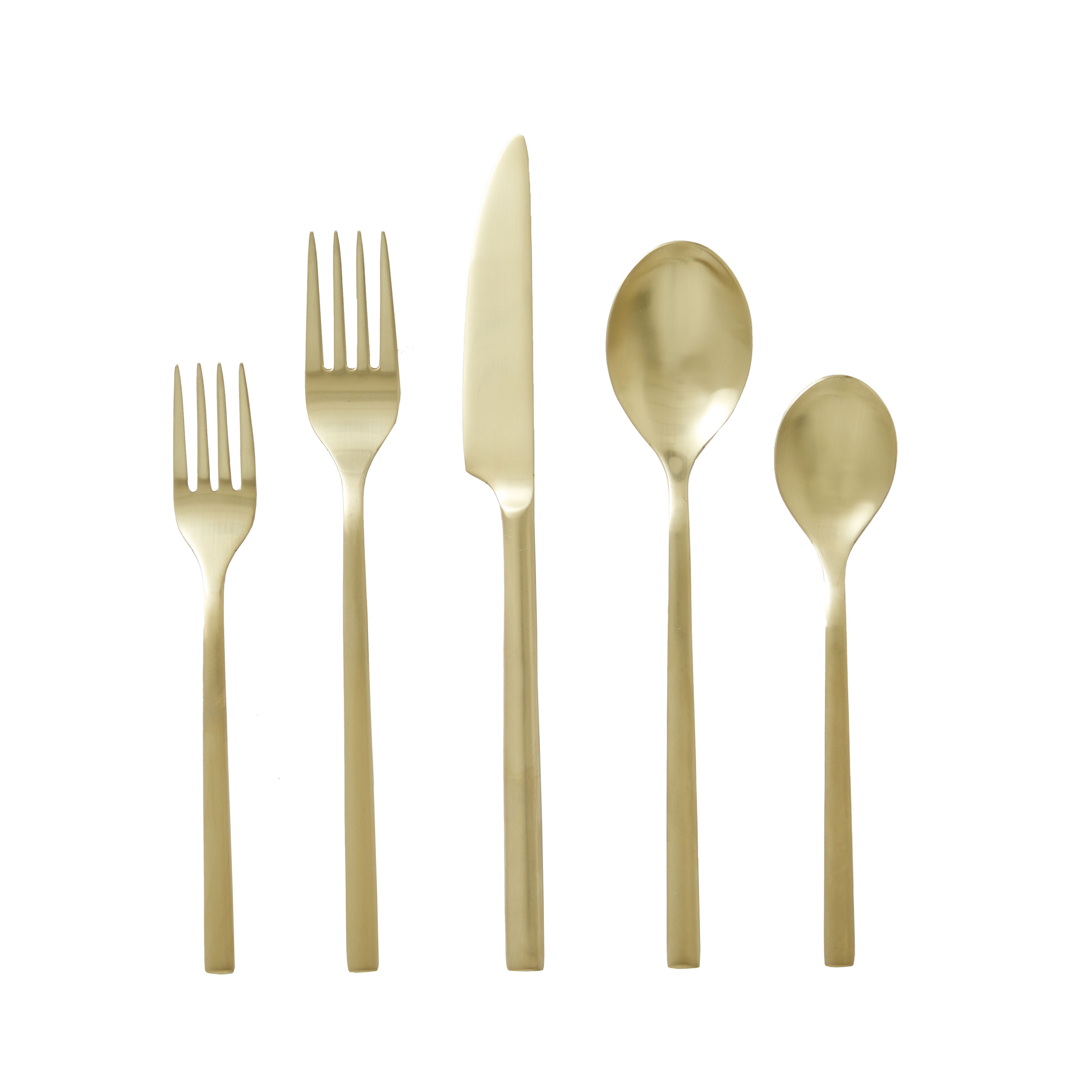 Better Homes & Gardens 20 Piece Gold Stainless Steel Flatware Set (Service for 4) - Walmart.com