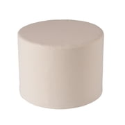 Better Homes & Gardens 20 in Round Outdoor Pouf Ottoman, 1-Piece, Beige