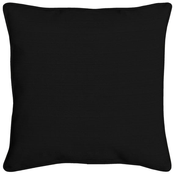 Better Homes & Gardens 20" x 20" Black Polyester Outdoor Throw Pillow (1 Piece)