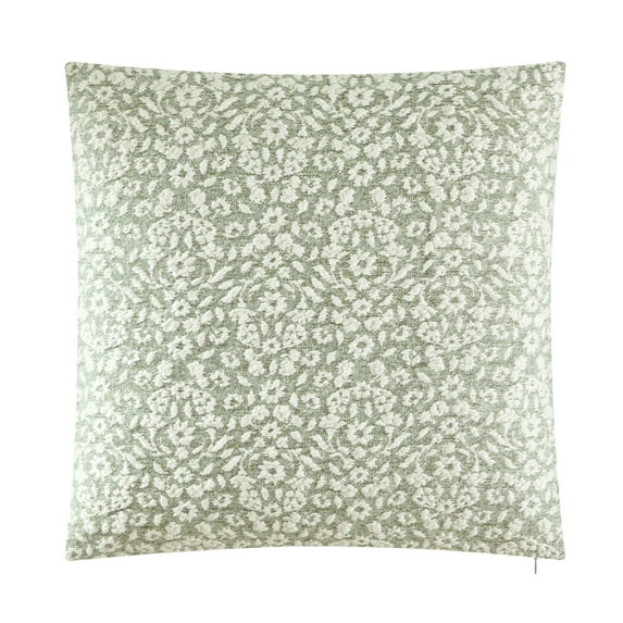 Better Homes & Gardens 20" x 20" Burned Blooms Decorative Pillow For Adults, Sage Green