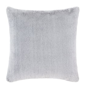Better Homes & Gardens 20 in x 20 in Grey Tipped Faux Fur Decorative Pillow