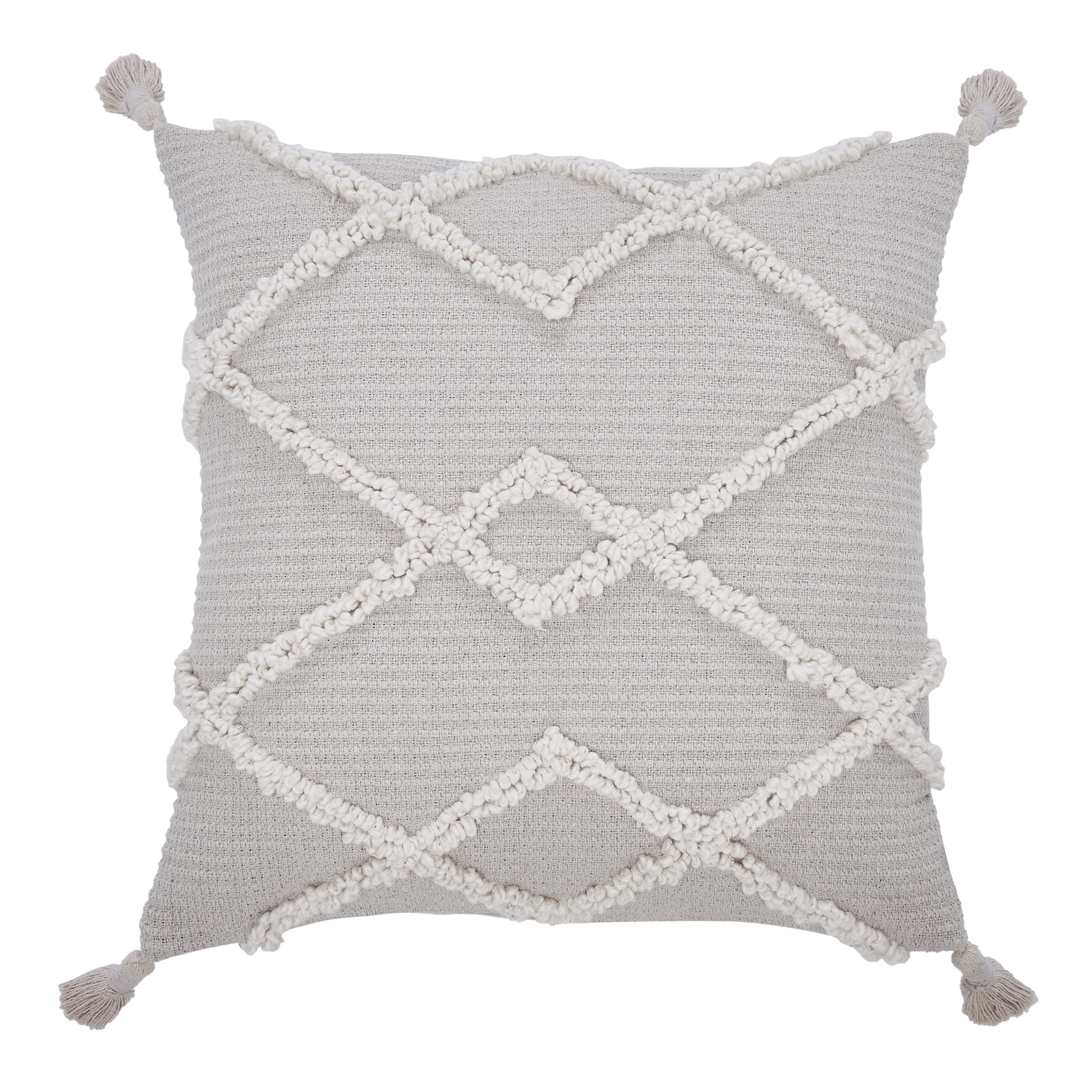 Better Homes & Gardens 20" x 20" Kansas Geo Neutral Cotton Decorative Pillow
