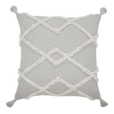 Better Homes & Gardens 20" x 20" Kansas Geo Neutral Cotton Decorative Pillow