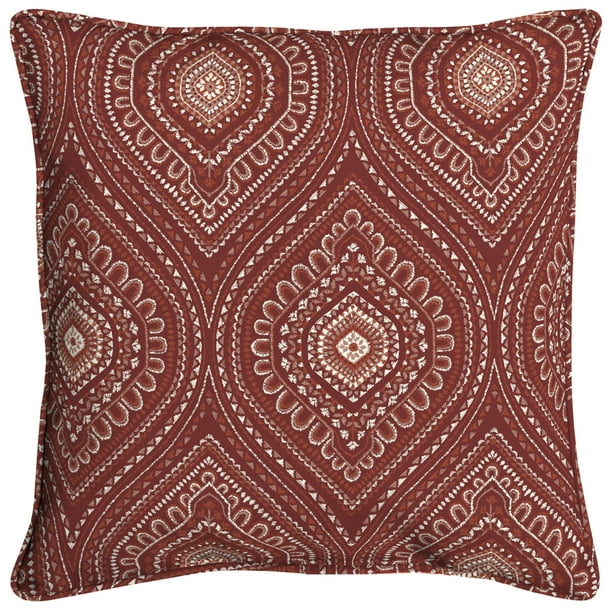 Better Homes & Gardens 20" x 20" Red Medallion Polyester Outdoor Throw
