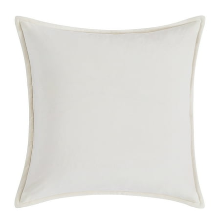 Better Homes & Gardens 20" x 20" Solid Reversible Beige/White Velvet Decorative Pillow