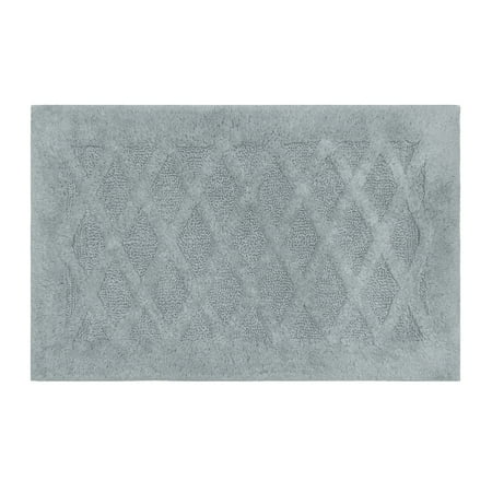 Better Homes & Gardens 20" x 34" Cotton Bath Rug Diamond Texture - Grey Shadow
