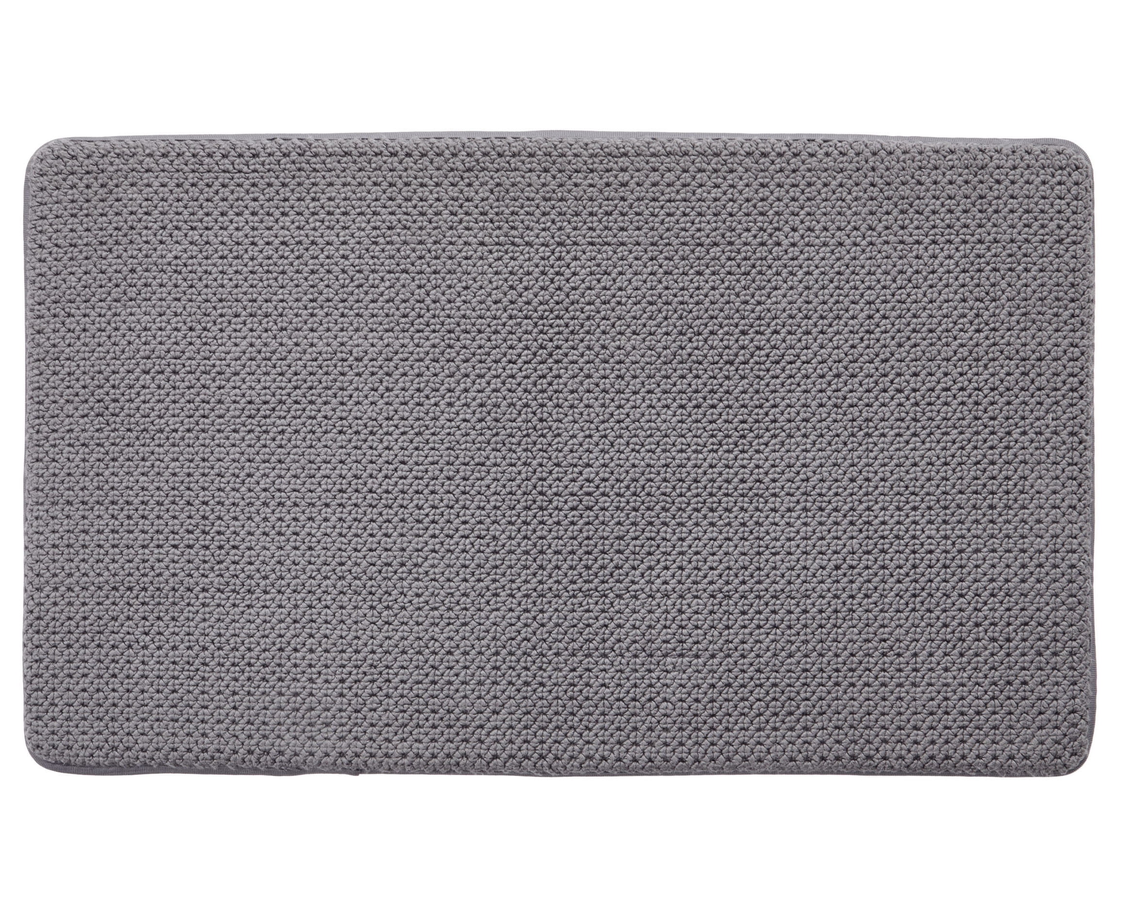 Better Homes & Gardens Signature Soft Cotton Memory Foam Bath Rug, Gray ...