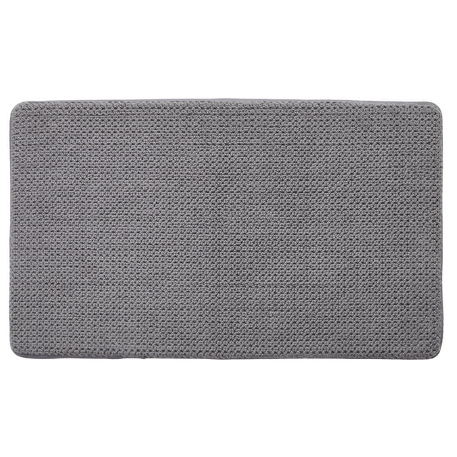 Better Homes & Gardens Signature Soft Cotton Memory Foam Bath Rug, Gray ...