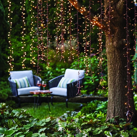 Better Homes & Gardens 200 Count Solar LED Micro Willow Tree Lights