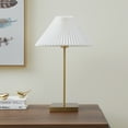thumbnail image 1 of Better Homes & Gardens 21" Gold Brass Pleated Shade Table Lamp, 1 of 5