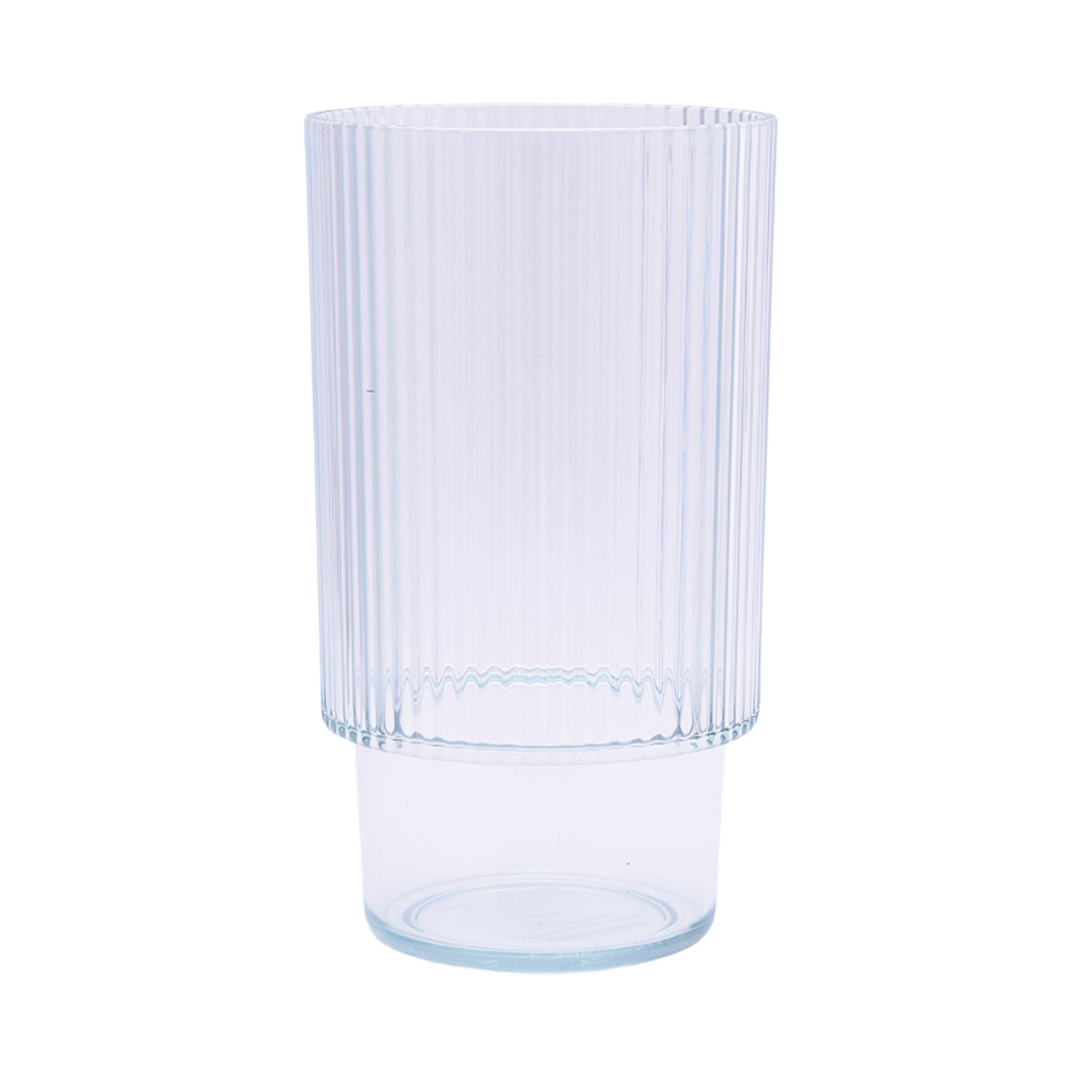 Better Homes & Gardens 21-Ounce Tritan Tall Ribbed Tumbler, Clear