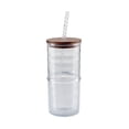 thumbnail image 1 of Better Homes & Gardens 22 oz Ribbed Tritan Sipper, Clear, 1 of 4