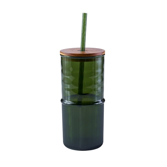 Better Homes & Gardens 22 oz Ribbed Tritan Sipper, Green