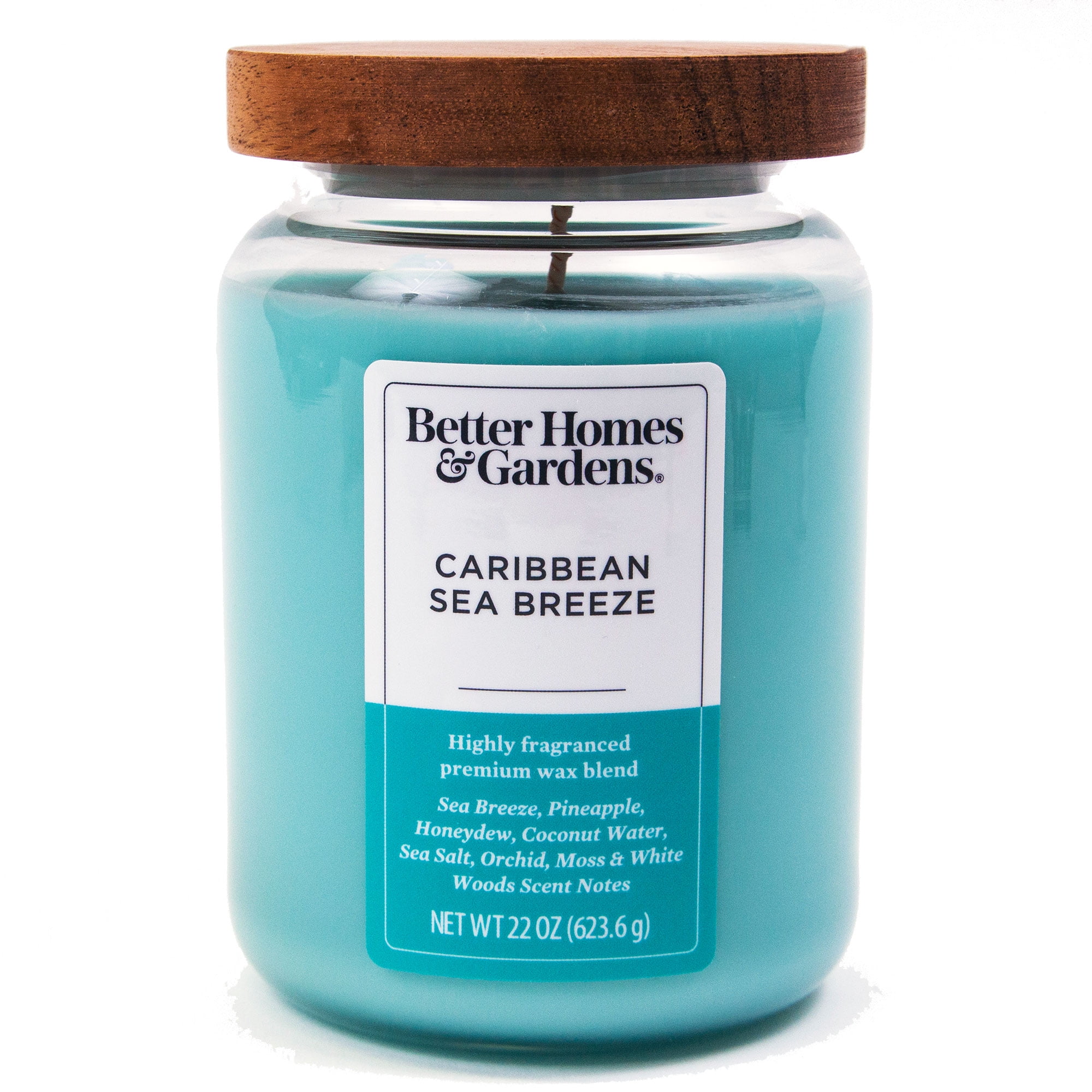 Better Homes & Gardens 12oz Caribbean Sea Breeze Scented 2-Wick Ombre Jar Candle