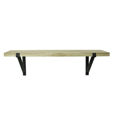 Better Homes & Gardens 23" Shelf with Brackets, Light Oak
