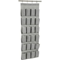 Better Homes & Gardens 24-Pocket over the Door Polyester and Cotton Adult Closet Shoe Organizer