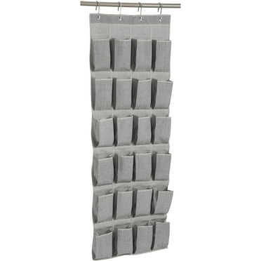 Better Homes & Gardens 24-Pocket over the Door Polyester and Cotton Adult Closet Shoe Organizer