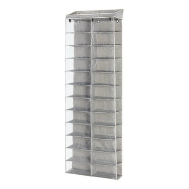 Better Homes & Gardens 24-Shelf Polyester Cotton over the Door Closet Shoe Organizer